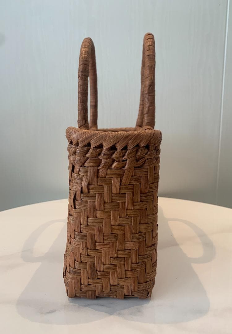 山葡萄 かごバッグ 網代編み 籠 手提げ 巾着袋