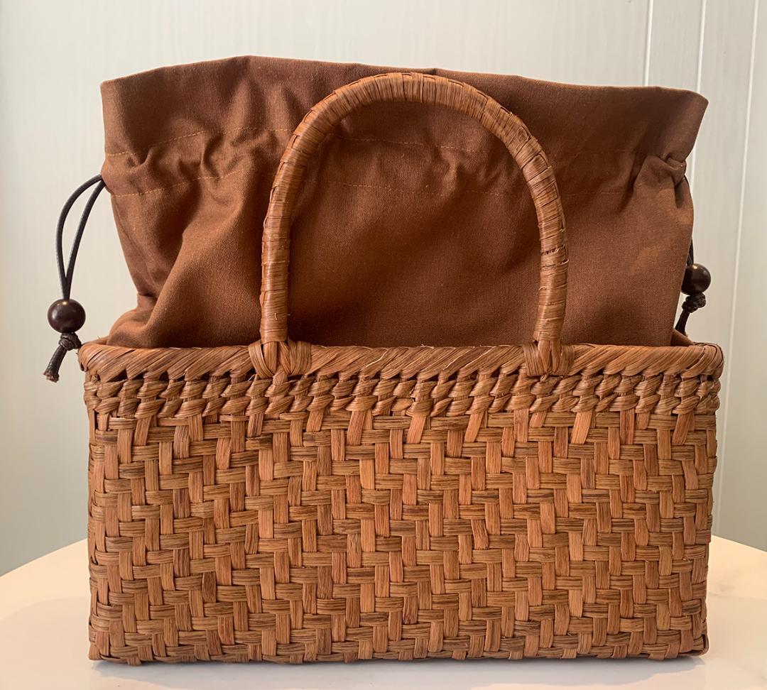 山葡萄 かごバッグ 網代編み 籠 手提げ 巾着袋