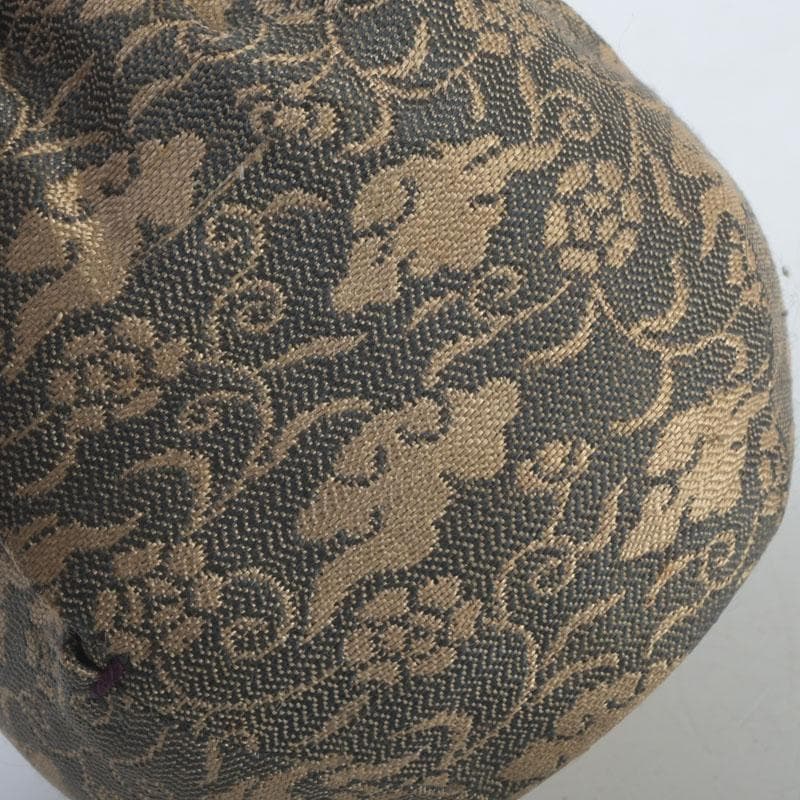 茶道具　織部焼　古瀬戸窯　加藤作助作　茶入　仕覆付　共箱　V　A64