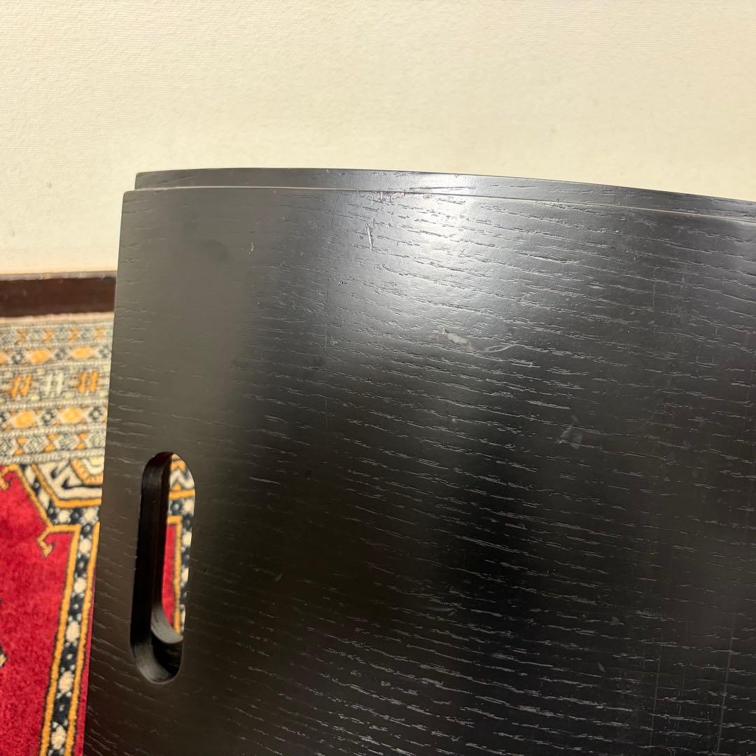 ミッドセンチュリー デザイン マガジンラック ブラック 曲線デザイン モダン