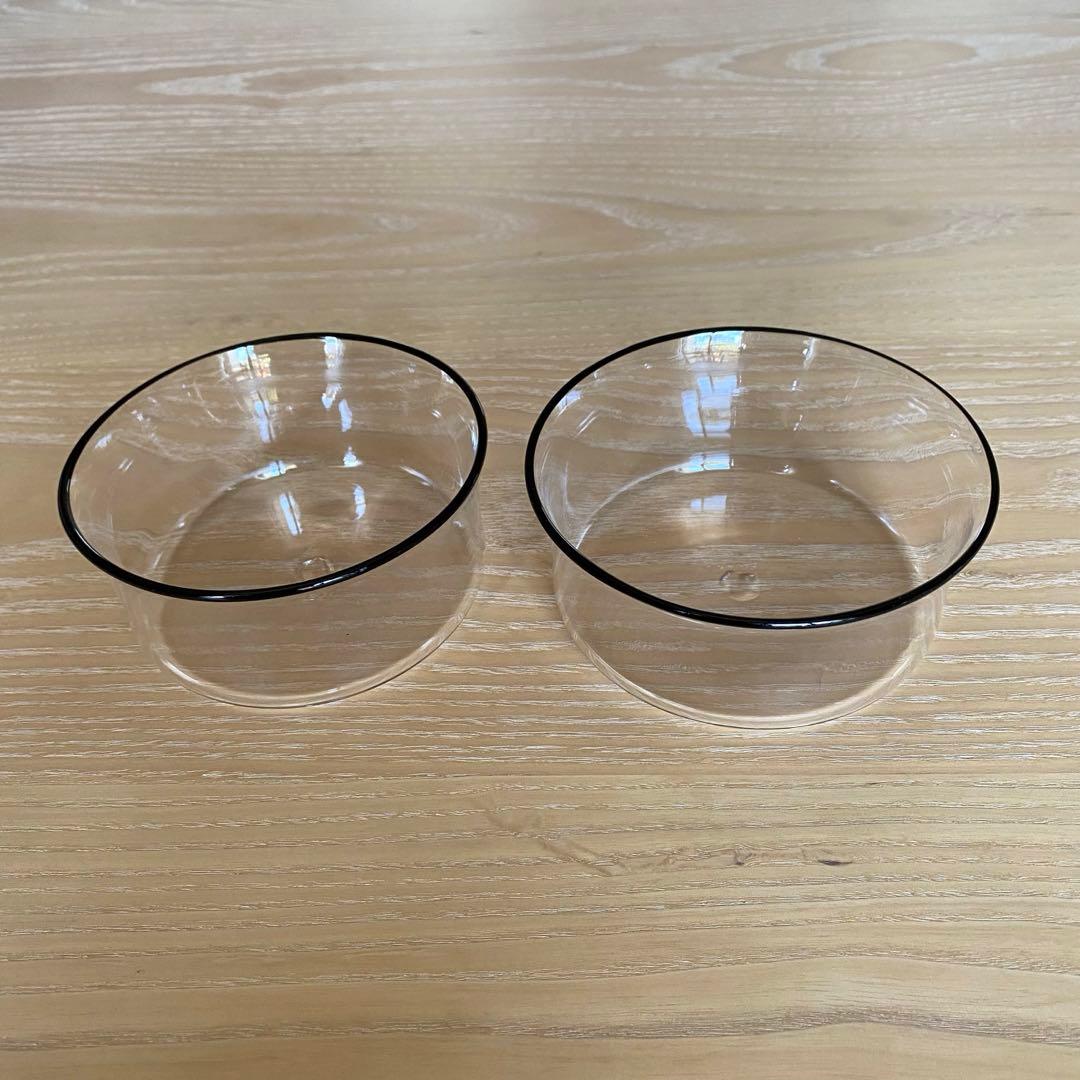 黒川登紀子　さん(人気作家) ボール2個セット　ガラスボウル　ガラス器