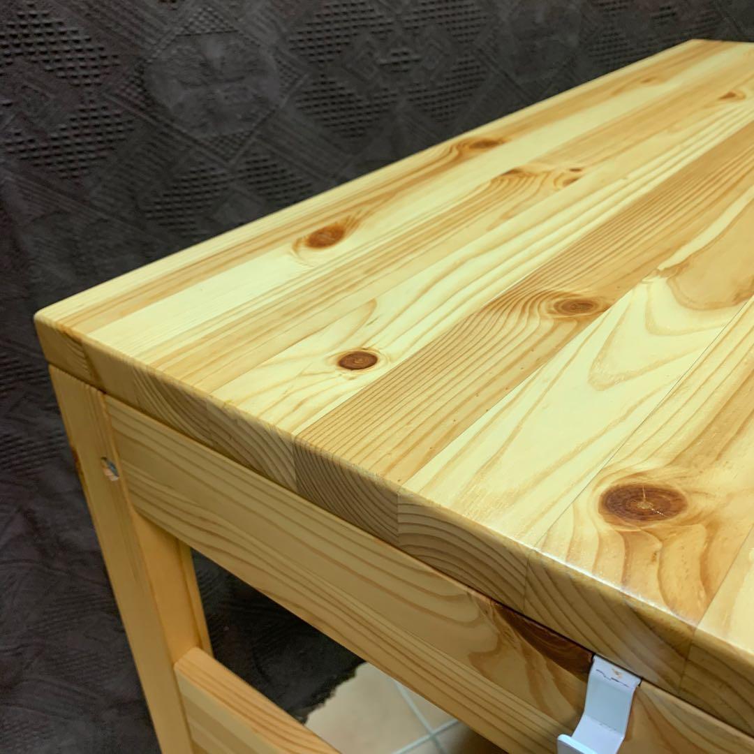 【天板ワックス処理済み】無印良品 パイン材デスク 幅86 リモートワーク 勉強机