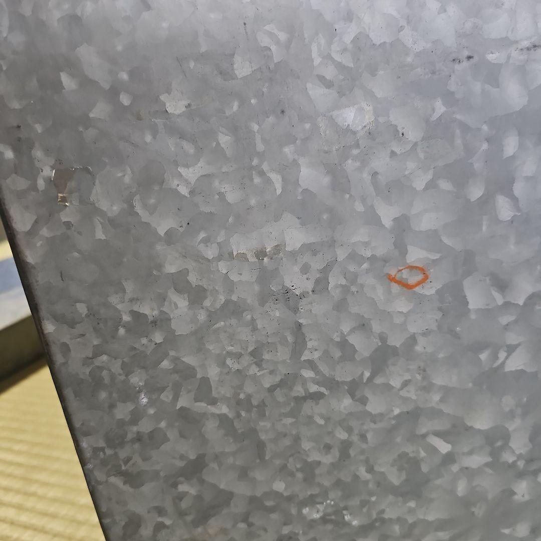 昭和レトロ/1950年代物】別注ブリキ製品ボックス 金属製ハンドル付き特大 刻印