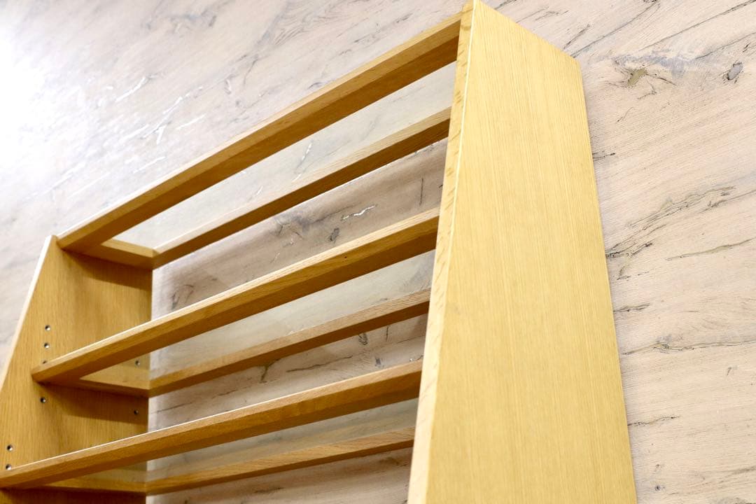 GMFS242B○オーク材 北欧スタイル 陳列棚 店舗什器 ラック 飾り棚 シン