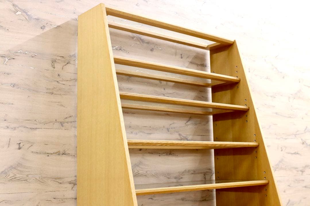 GMFS242B○オーク材 北欧スタイル 陳列棚 店舗什器 ラック 飾り棚 シン