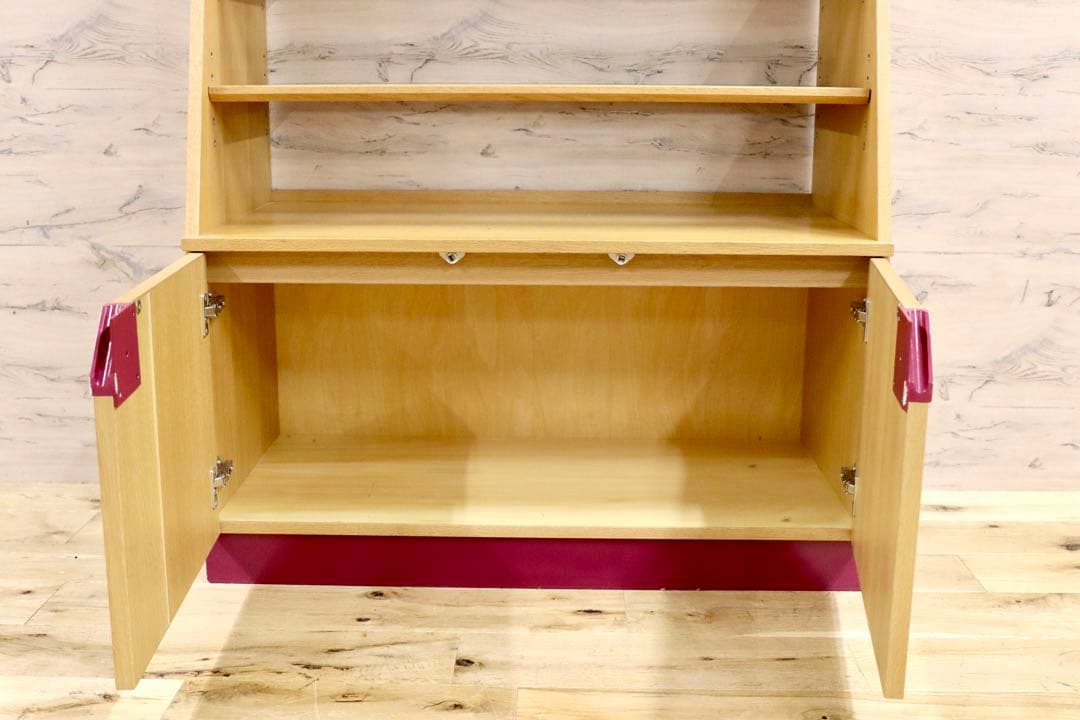 GMFS242B○オーク材 北欧スタイル 陳列棚 店舗什器 ラック 飾り棚 シン