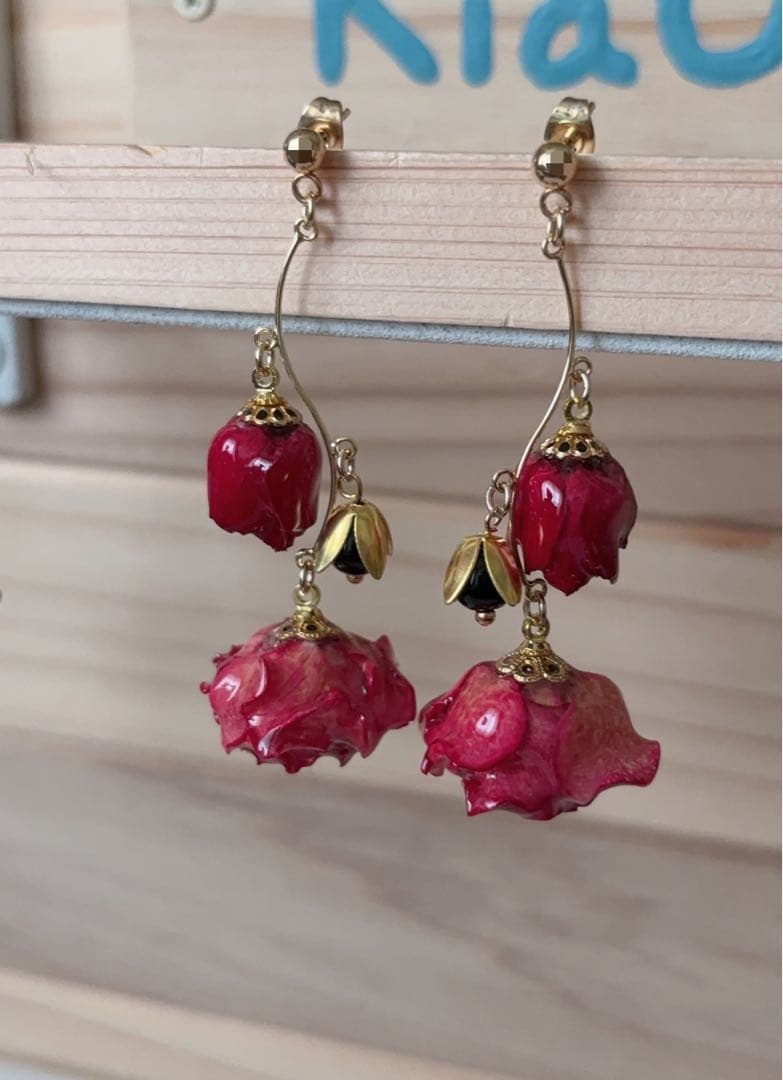 【専用】ミニ薔薇 ピアス
