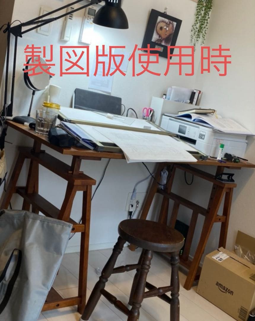 hommagアトリエテーブル 木製テーブル 送料込