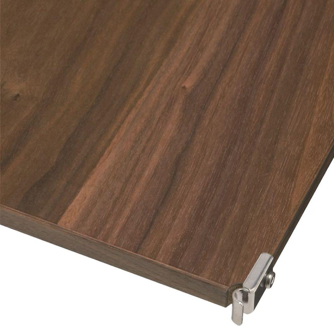 無印良品ステンレスユニットシェルフワイド大・ウォールナット材棚5段＋2段セット