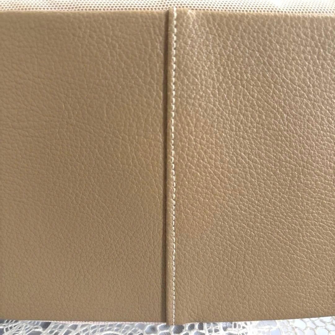 あおりがま口バッグ　花柄刺繍（白）×薔薇レース（ベージュ）ハンドメイド