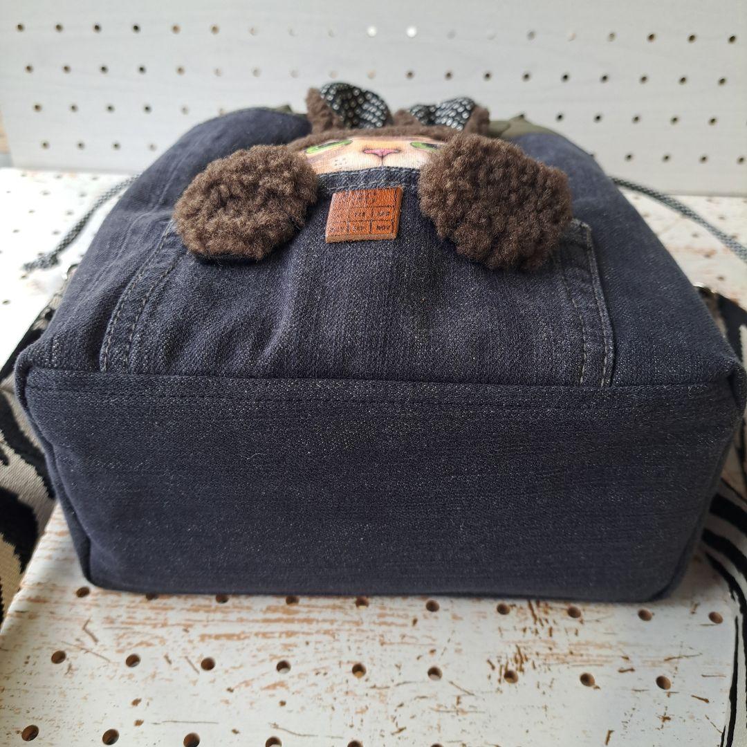 ゆ*ら様 コヤンイサムチョン　リトルサンダー　デニムリメイク巾着ショルダーバック