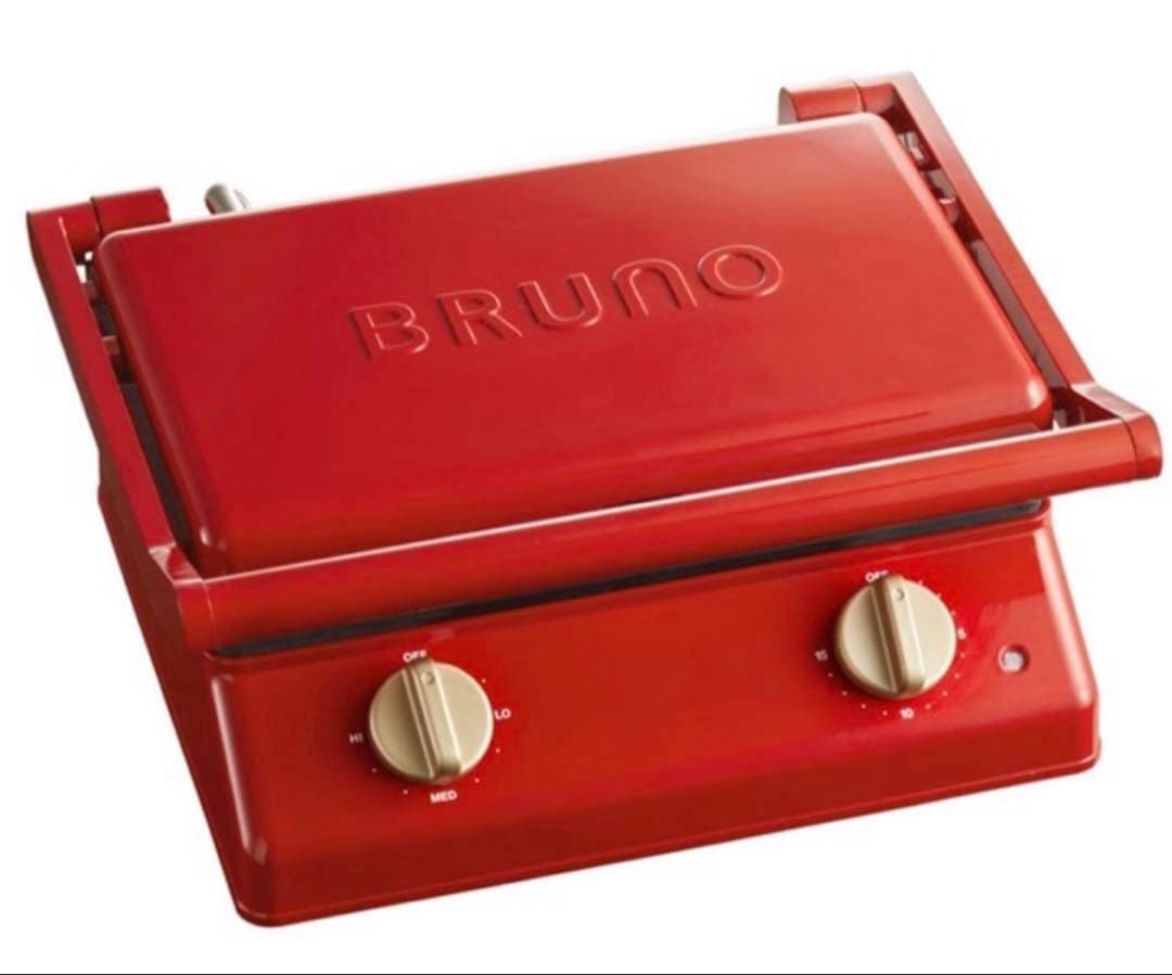 新品未使用品 BRUNO グリルサンドメーカーダブル RED