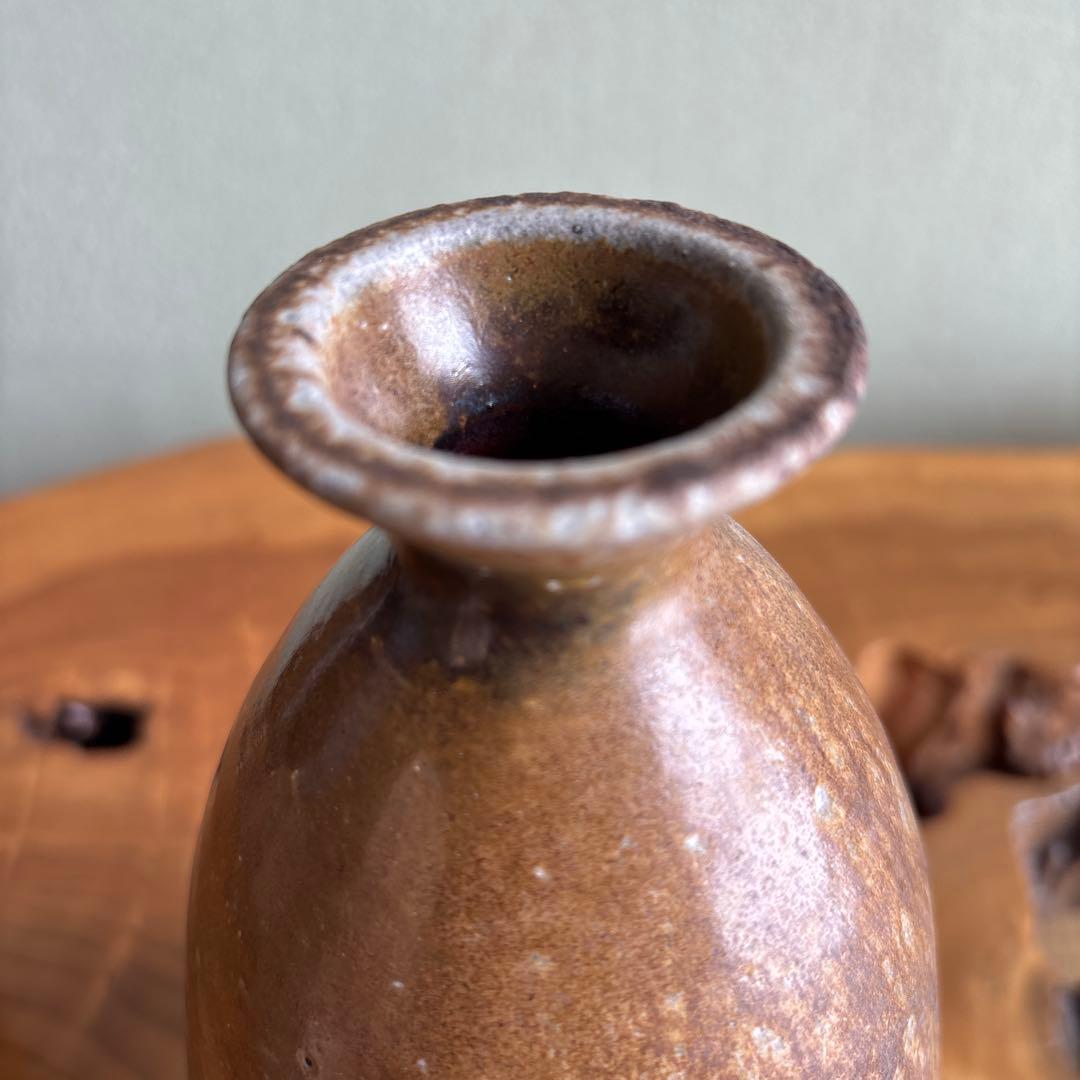 備前焼 松本頼明造 花生 花入 共箱 花瓶 高さ25cm