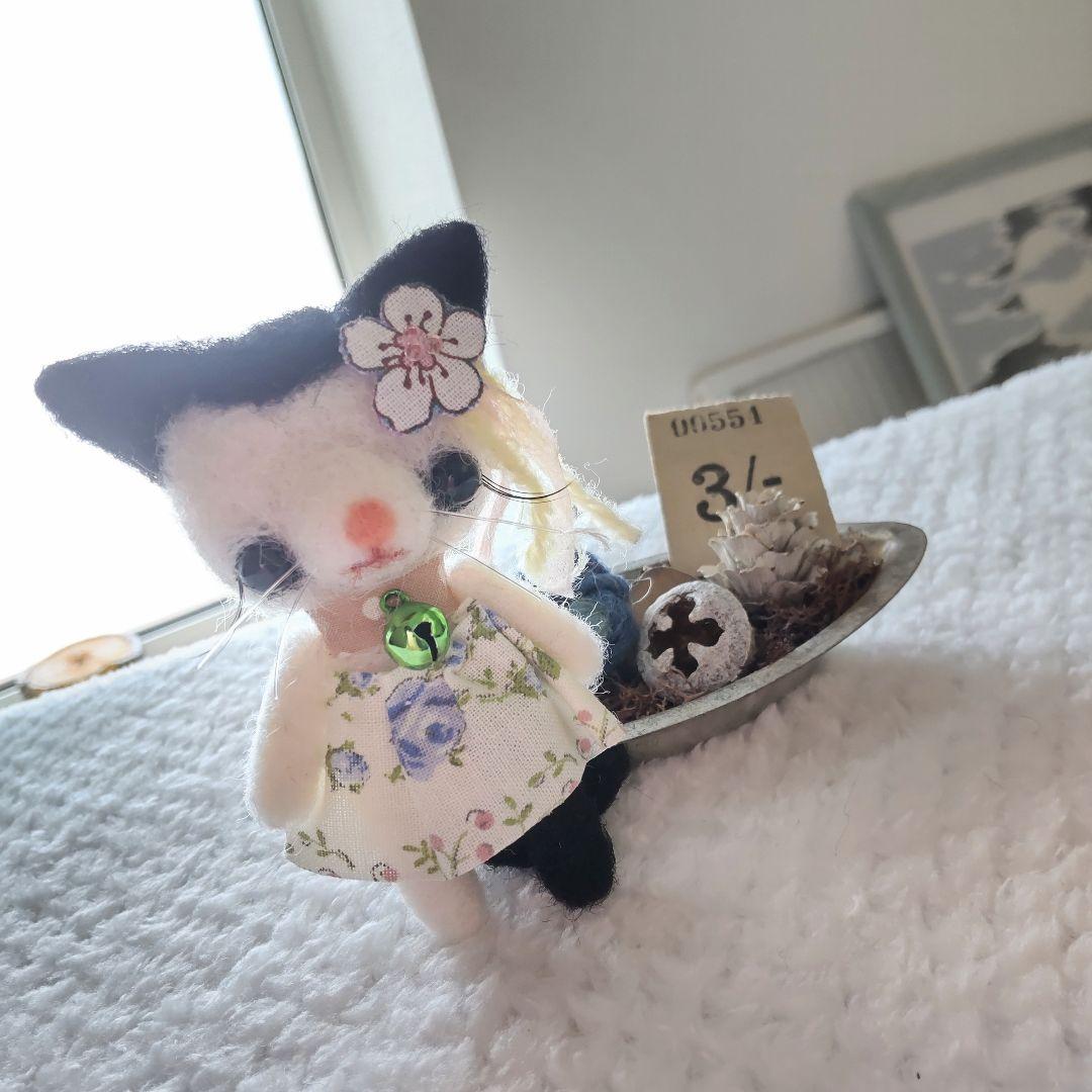 【確認用】くろぶち猫さん✻羊毛フェルト