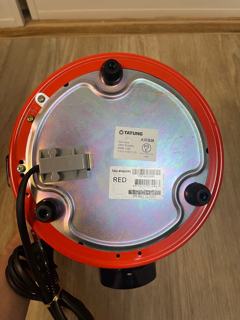 台湾 大同電鍋 TATUNG 万能電気炊飯器 赤6合