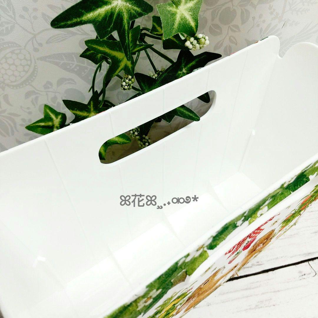 デコパージュ ꔛ‬ꕤ インテリア雑貨♡収納BOX➁♡苺うさぎ♡小物入れ♡ガーデン