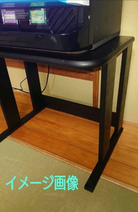 【累積119台目】１台用パチスロ実機の置き台（シンプルスタンド）★黒色に塗装済み