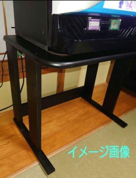 【累積119台目】１台用パチスロ実機の置き台（シンプルスタンド）★黒色に塗装済み