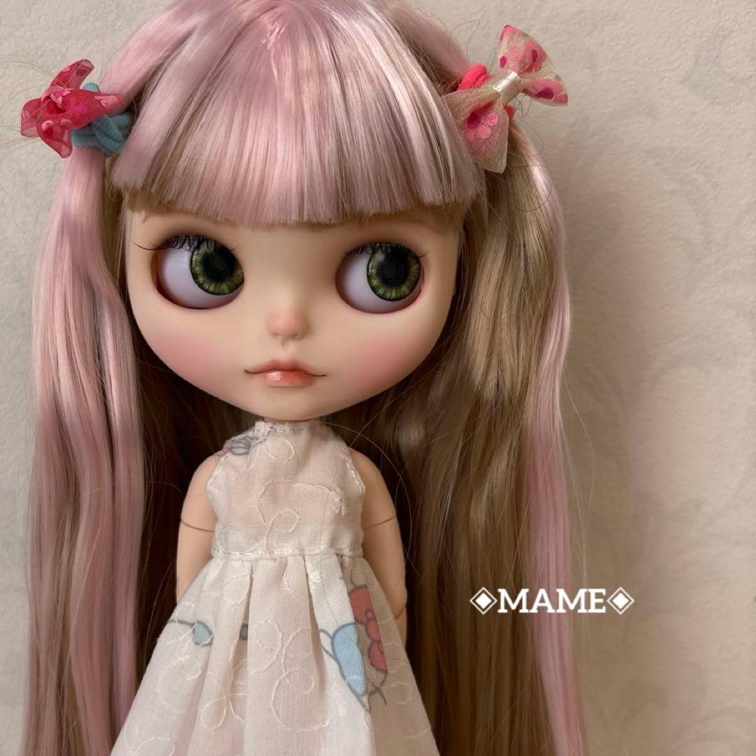 アイシードールカスタム ♡白肌・ピンクブロンドストレート♡