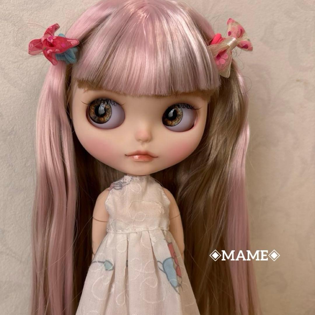 アイシードールカスタム ♡白肌・ピンクブロンドストレート♡