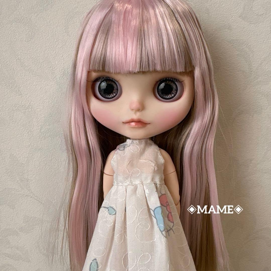 アイシードールカスタム ♡白肌・ピンクブロンドストレート♡