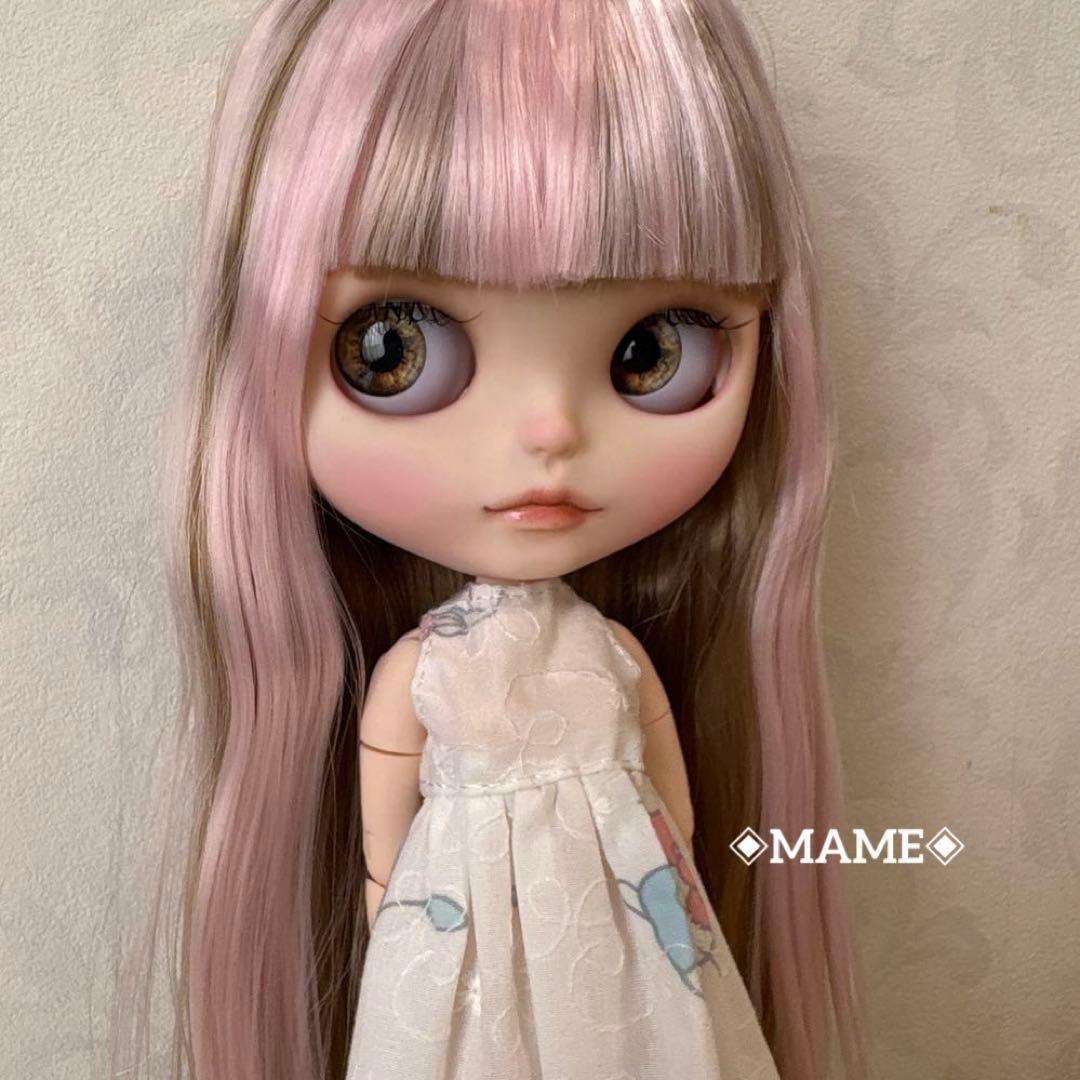 アイシードールカスタム ♡白肌・ピンクブロンドストレート♡
