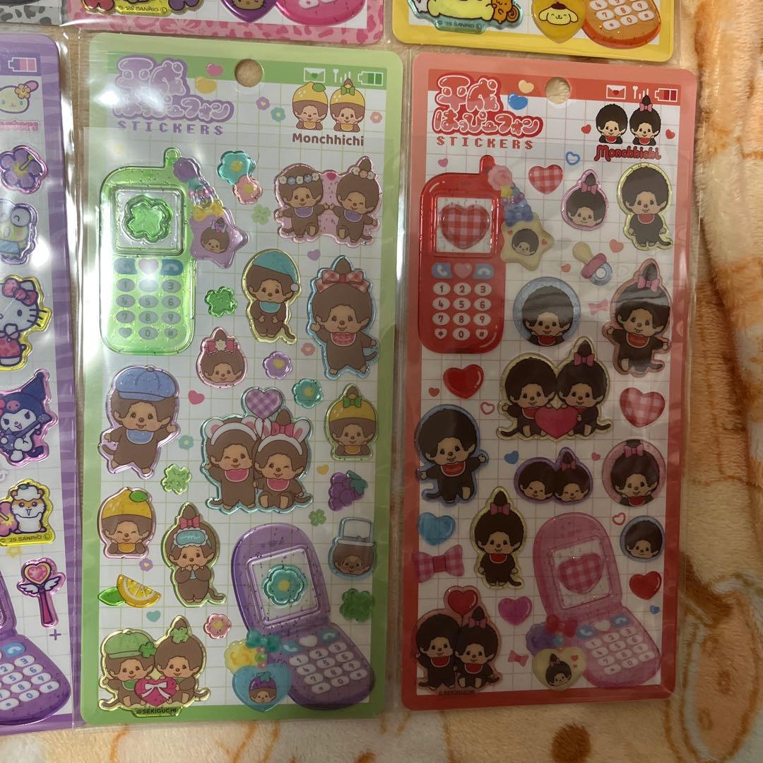 【正規品】平成はっぴーフォンステッカー サンリオ モンチッチ 8枚セット