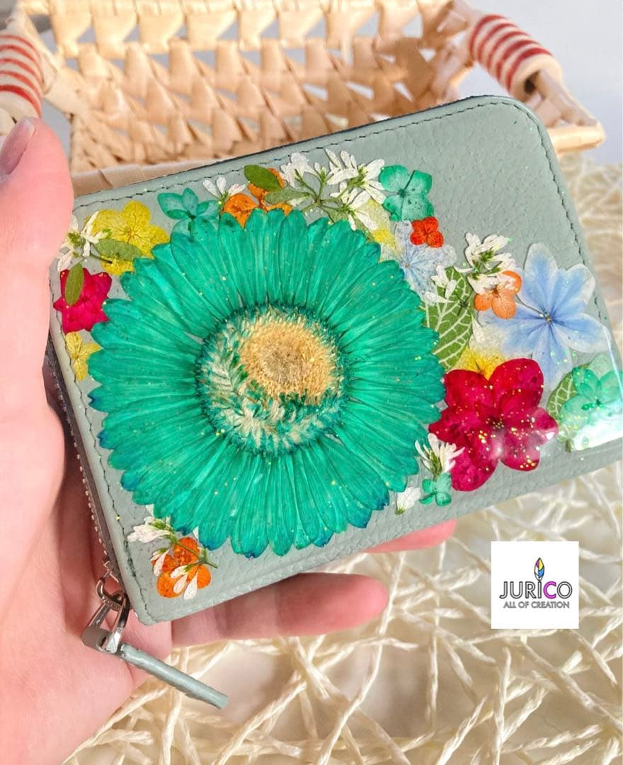 押し花で作る　ミニ財布・コンパクト財布