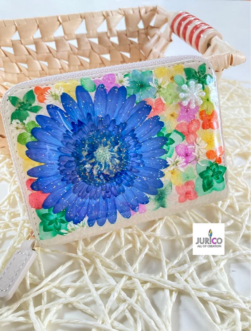 押し花で作る　ミニ財布・コンパクト財布