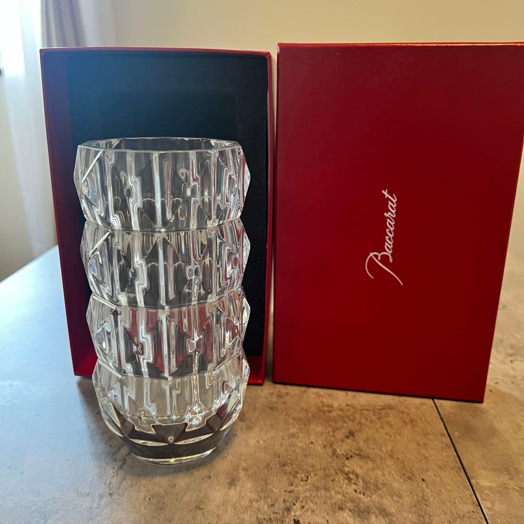 極美品 Baccarat バカラ ルクソール フラワー ベース 花瓶 元箱