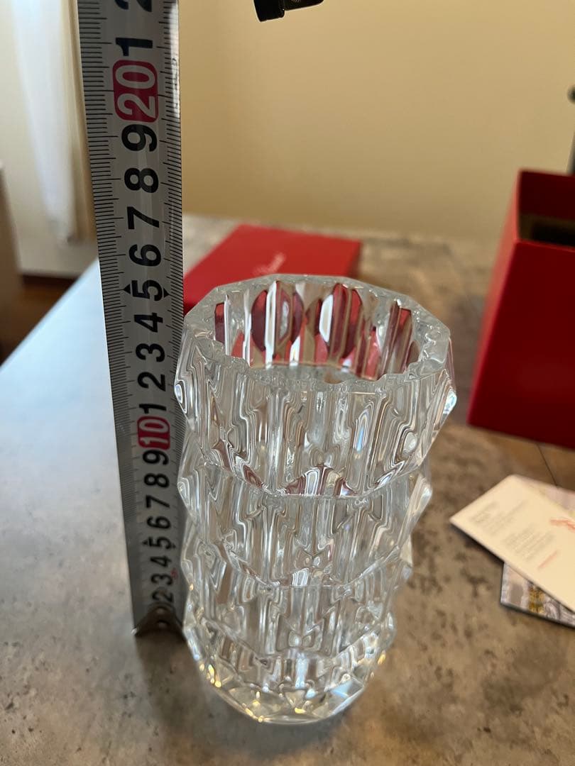 極美品 Baccarat バカラ ルクソール フラワー ベース 花瓶 元箱
