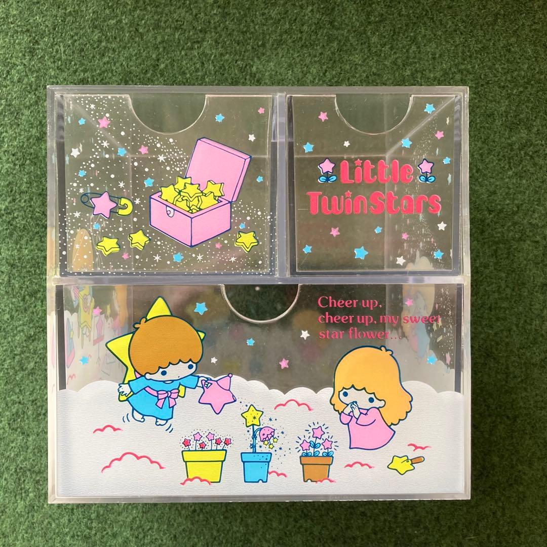 【美品】サンリオ　リトルツインスターズ　チェスト　昭和レトロ　元箱付　日本製