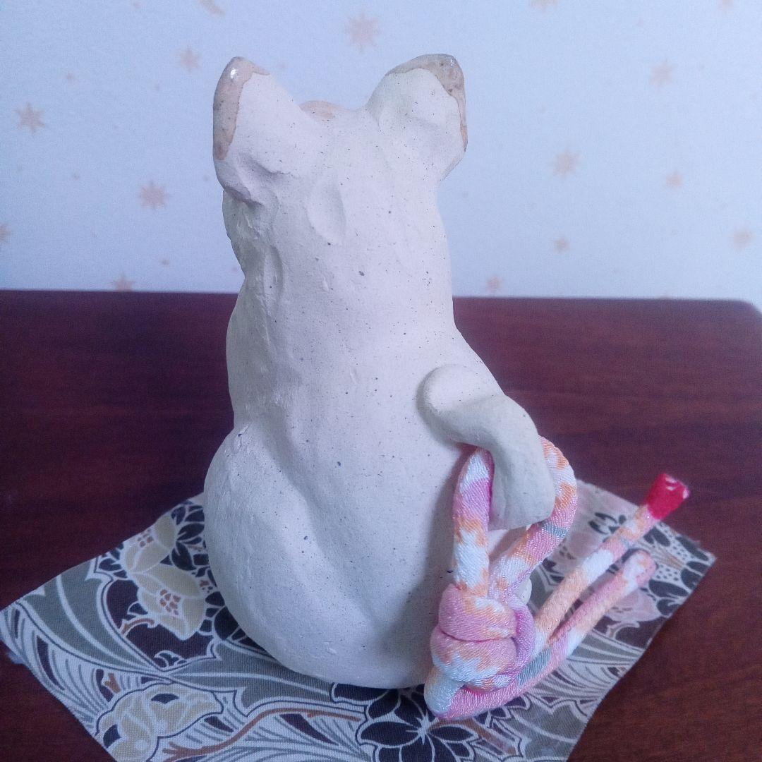 吉田一也先生　陶器猫の土鈴・置物