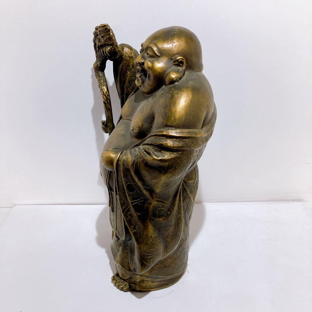 ☆布袋像 縁起物 七福神 置物 オブジェ 骨董品 58cm 19kg