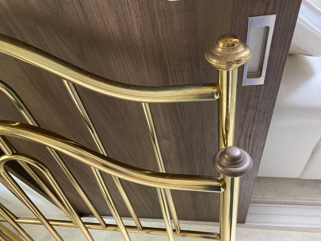 姫系ベッド　シングル　ゴールドフレーム