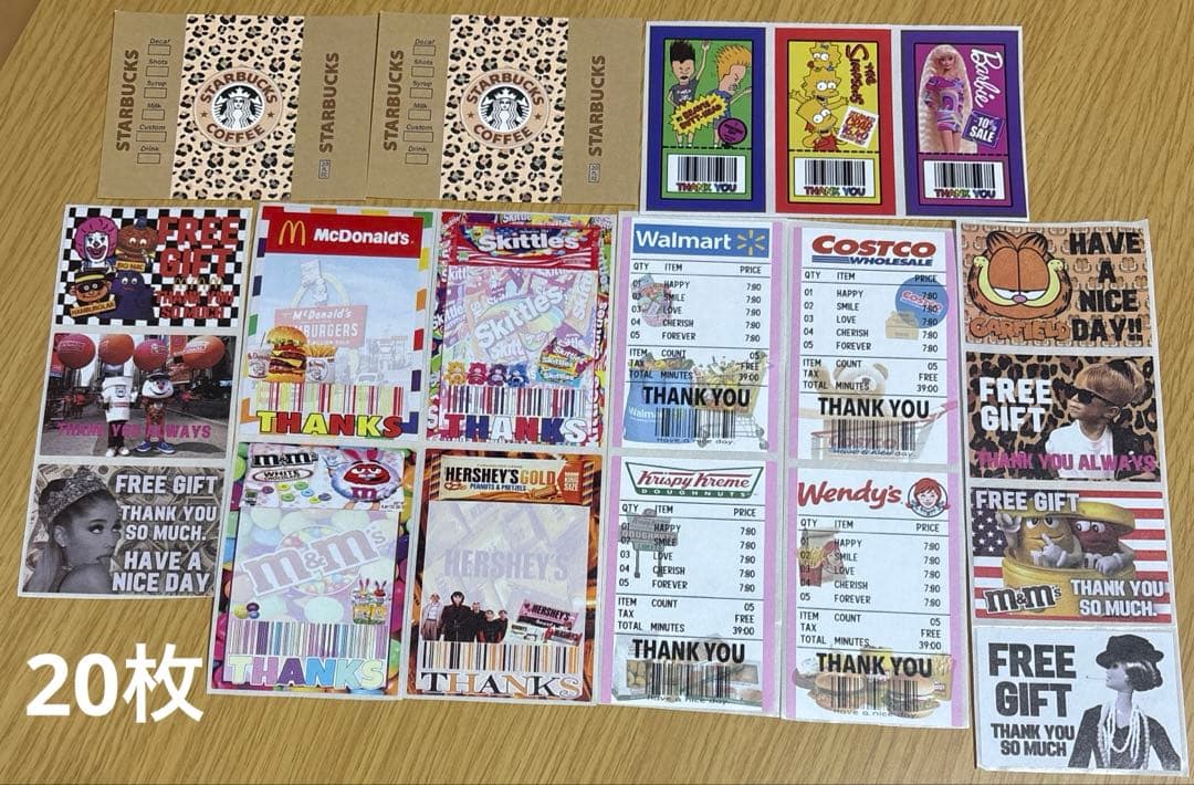 アメキャラ　ステッカー　おすそ分け　アメステ300枚❣️詰め合わせパック　平袋付き