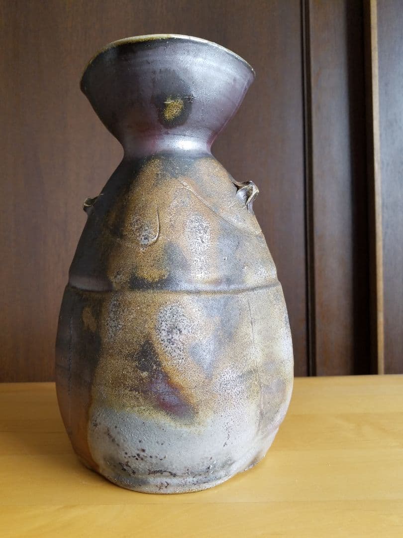 備前焼花入　松井與之