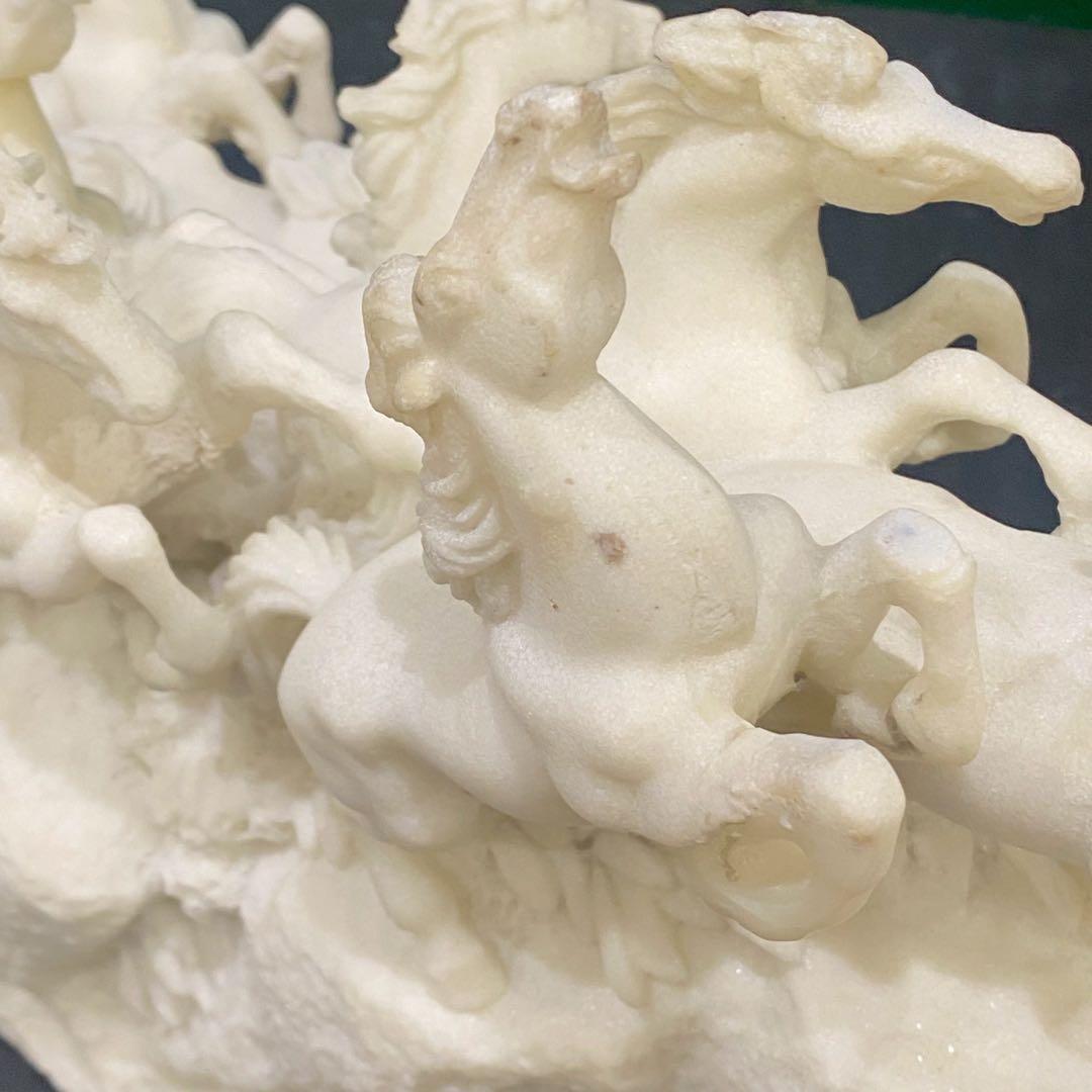 八馬 群像 重圧 置物 インテリア 昭和レトロ アンティーク 縁起物 風水