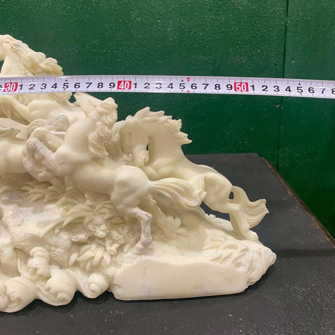 八馬 群像 重圧 置物 インテリア 昭和レトロ アンティーク 縁起物 風水