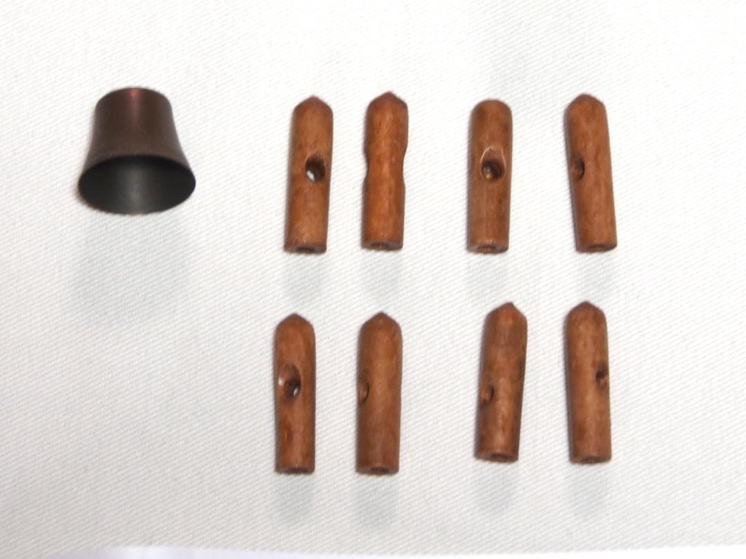 日傘作りキット 3本セット〈白木軸　竹手元　露先・木製（茶色）)