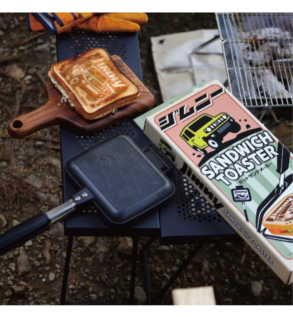 新品 日本製 燕三条産 ホットサンドメーカー ジムニーロゴ イラスト 焼き目