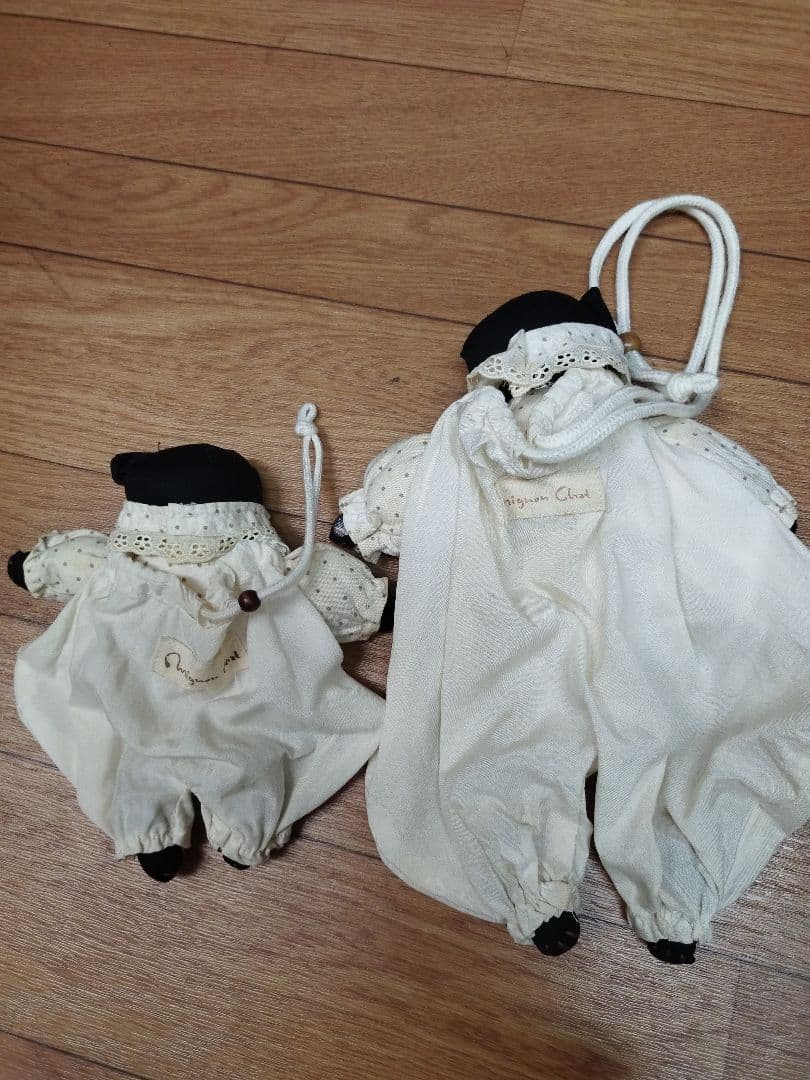 黒猫のポシェット、ポーチ 2体セット