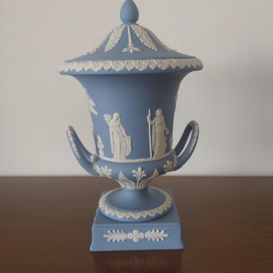 　ウェッジウッド　ジャスパー　飾り壷　フラワーベース