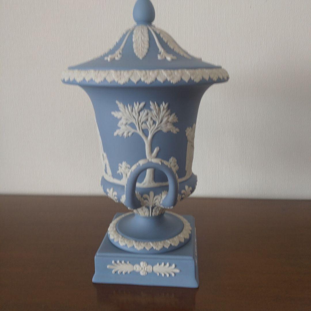 　ウェッジウッド　ジャスパー　飾り壷　フラワーベース