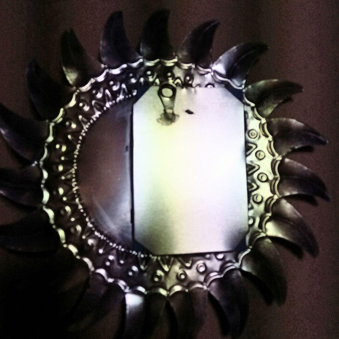 メキシコ雑貨 太陽と月 壁掛けミラー