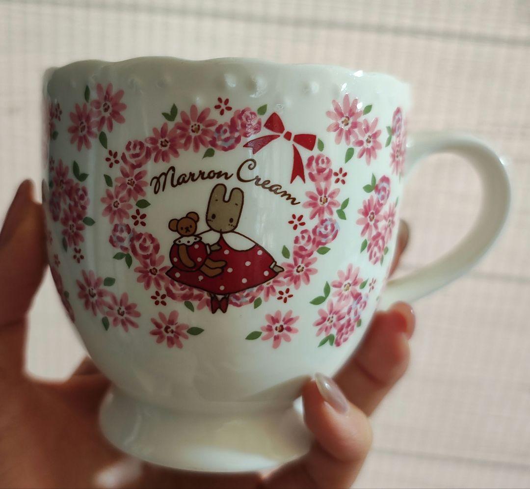 【昭和レトロ】マロンクリーム　食器セット　マグカップ　お茶碗　コップ×2個