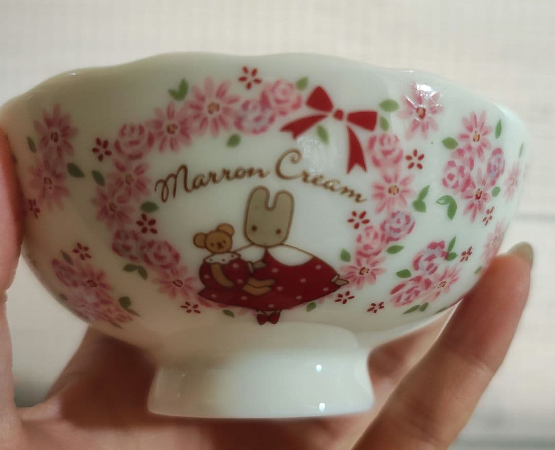 【昭和レトロ】マロンクリーム　食器セット　マグカップ　お茶碗　コップ×2個