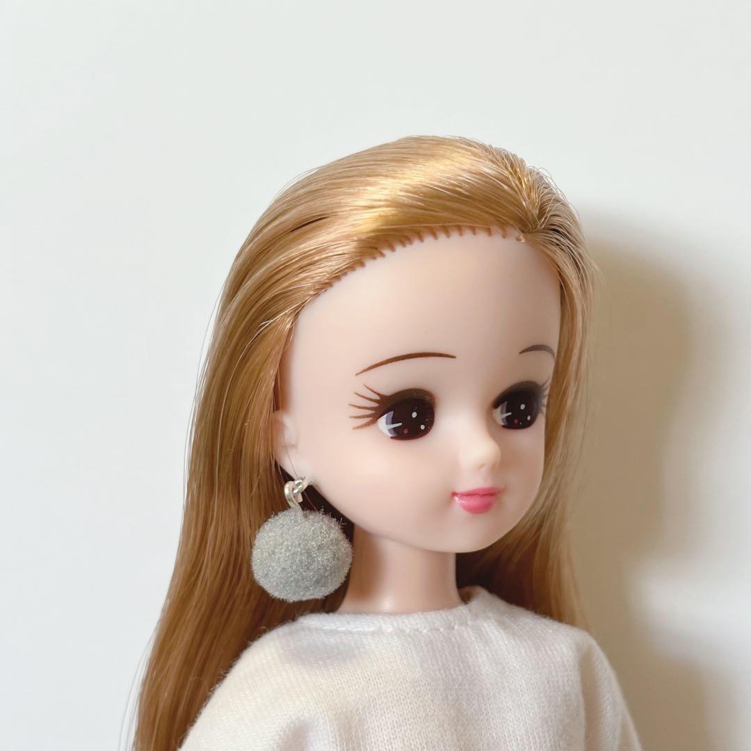 【L51】リカちゃん ヘアクリップ&ポニーテールフック&ピアスセット