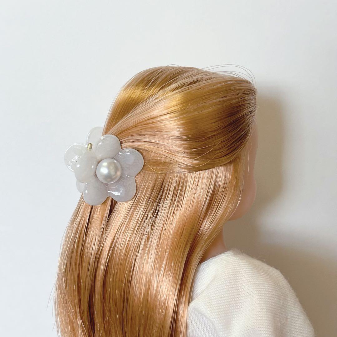 【L51】リカちゃん ヘアクリップ&ポニーテールフック&ピアスセット