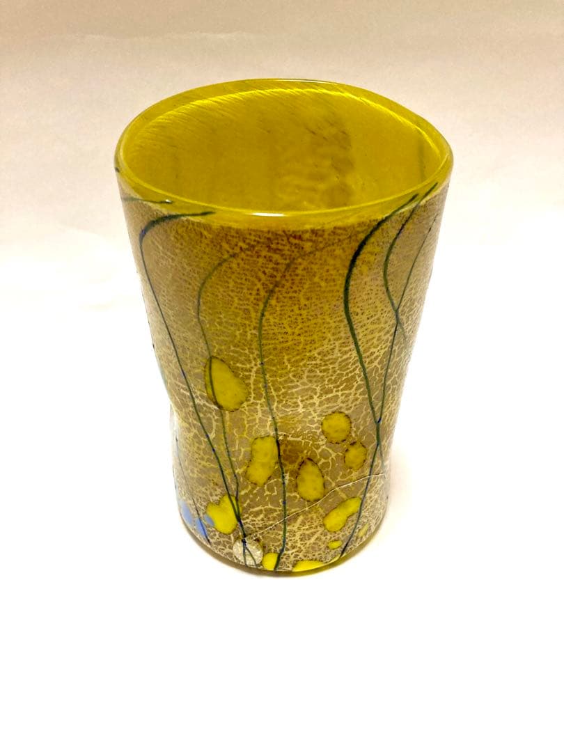 Fornace Mian のベネチアングララス花瓶　高さ17cm 直径 10cm